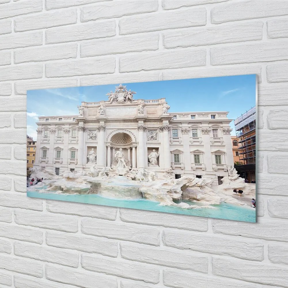 Sklenený obraz Katedrála Rome Fountain 125x50 cm