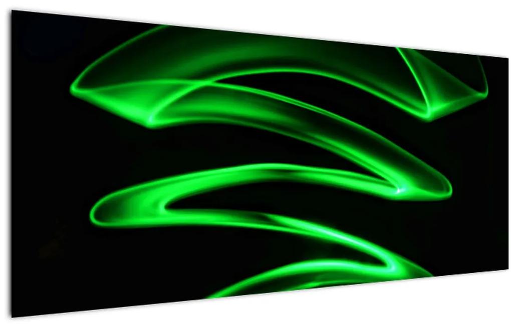 Obraz - neónové vlny (120x50 cm)