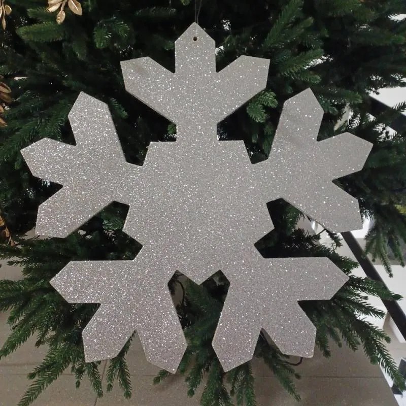 DECOLED Vločka I, pr. 80 cm, stříbrná