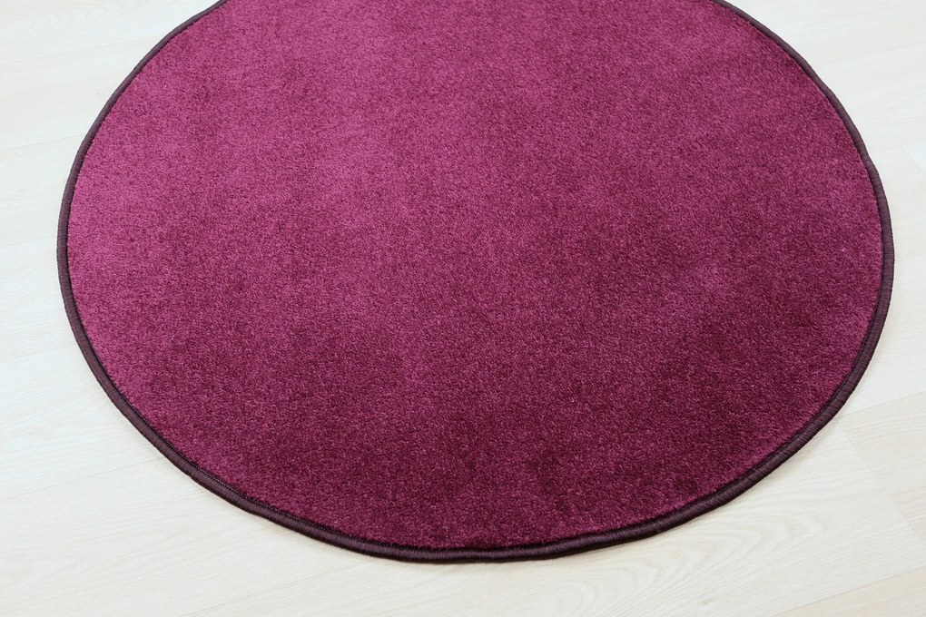 Vopi, Kusový koberec Eton fialový 48 kruh, 250x250 (priemer) kruh, fialová, obývacia izba