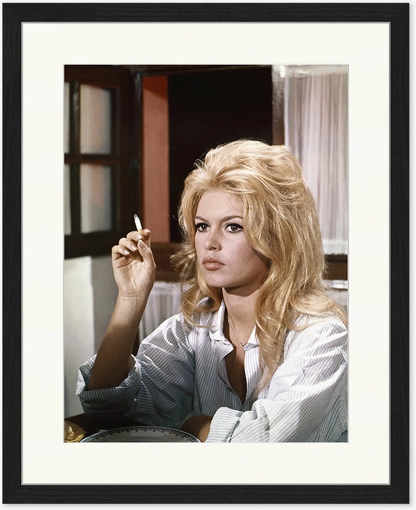Ručne vyrobená zarámovaná fotografia Brigitte Bardot