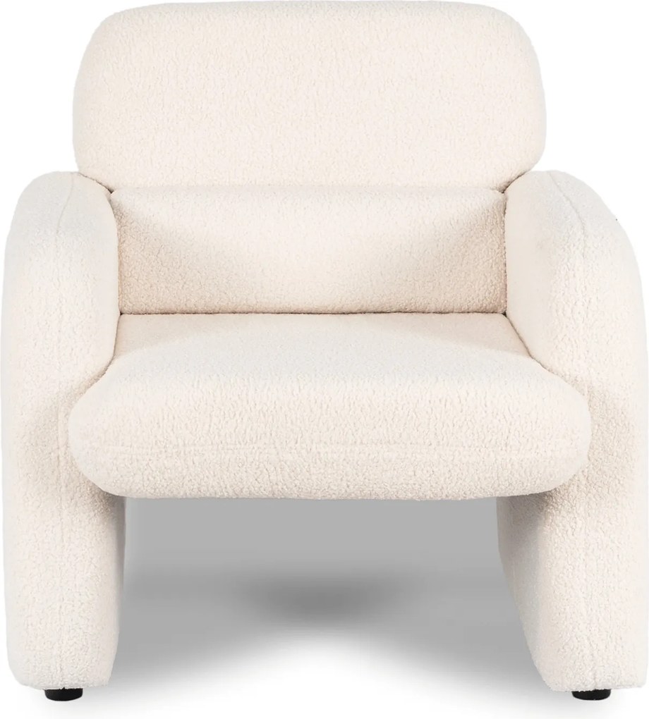 Relaxačné kreslo VARENO – krémové bouclé