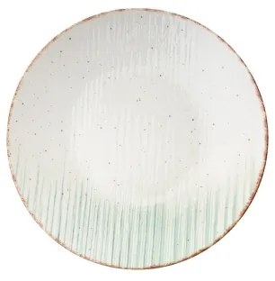 Jedálenská sada 24 ks biela/zelená/porcelán