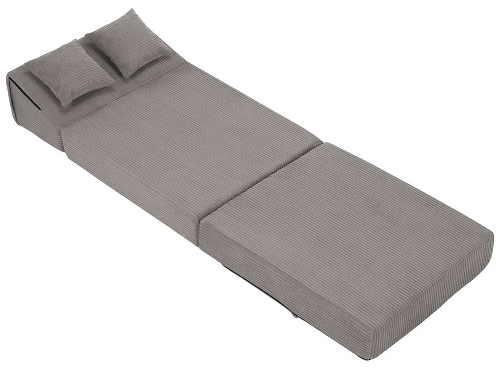 Skladacie kreslo/matrac PELOS, sivá
