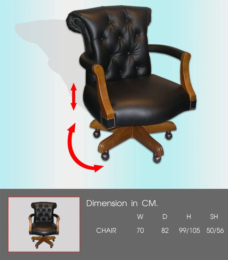 furniture-nabytek.cz - Kancelárske kreslo Chesterfield