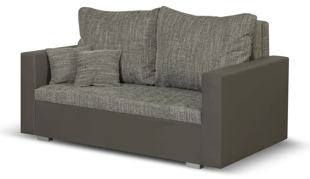 Pohovka pre 2 osoby s funkciou spania LEO Sivá/sivá