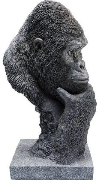 Thinking Gorilla Head dekorácia čierna 49cm
