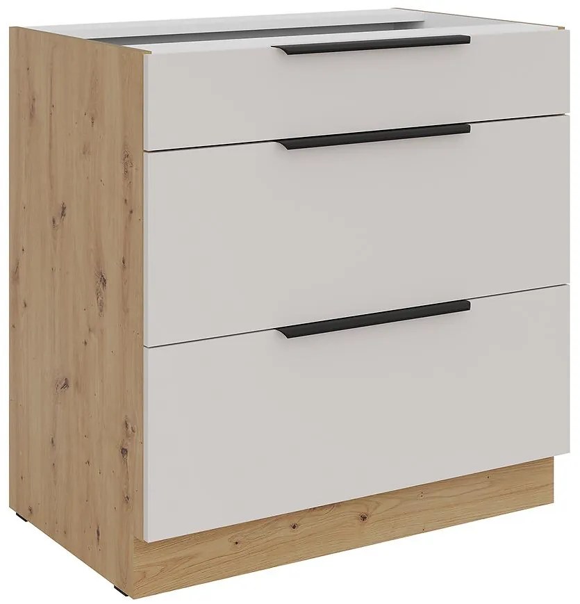 Kuchynská skrinka Solea cashmere/artisan 80D 3S BB