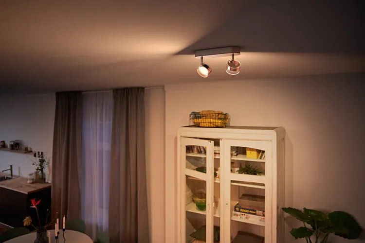 PHILIPS LED bodové stropné / nástenné osvetlenie WORCHESTER, 2x4,5W, teplá biela, chrómované
