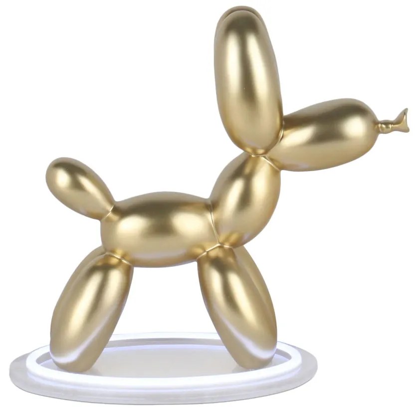 Dizajn LED lampa DOG POP ART gold