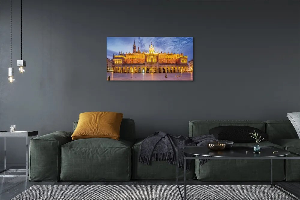 Obraz na plátne Krakov Cloth sunset 100x50 cm