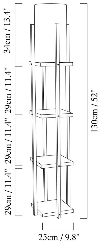 Stojacia lampa Nora VI čierna matná/medená