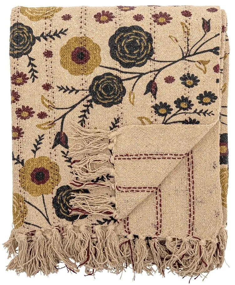 Hnedá deka z recyklovanej bavlny 130x160 cm Eydis – Bloomingville
