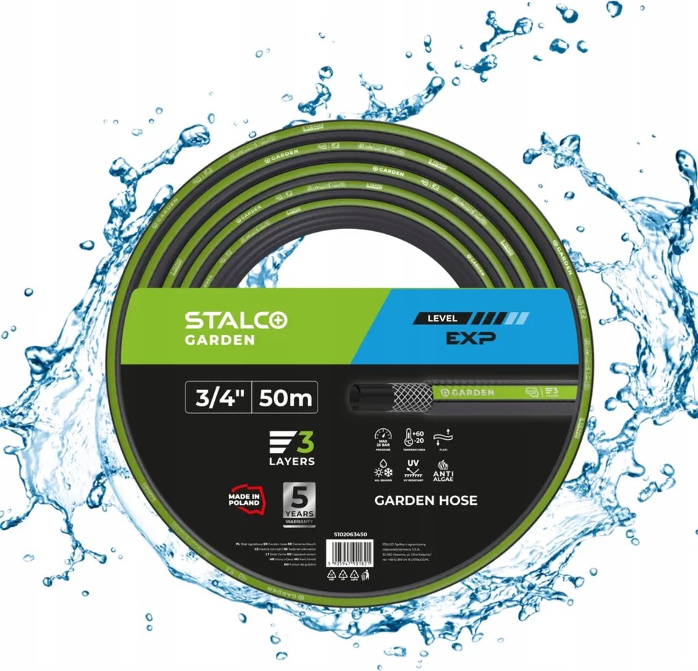 Záhradná Hadica Zalievacia 3/4" 50 M Exp Stalco Garden Silná Odolná Voči Uv Žiareniu