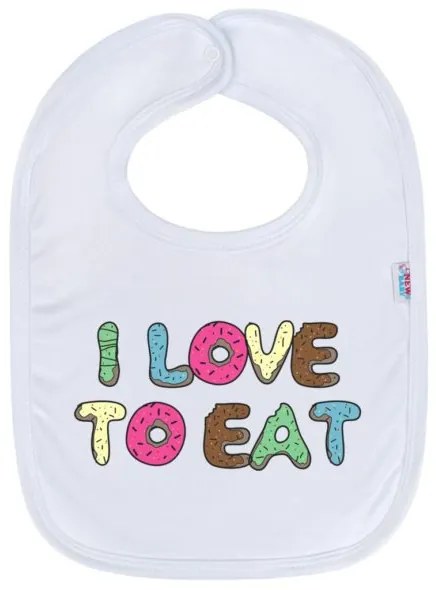 NEW BABY Detský podbradník New Baby I LOVE TO EAT