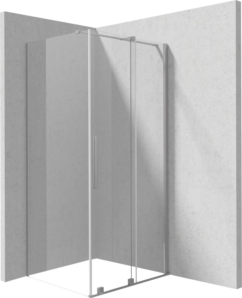 Deante Obdĺžnikový sprchovací kút Prizma 100x80 cm - KPNFP10S08, oceľ kartáčovaná - bez vaničky