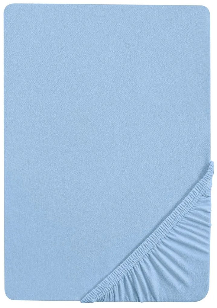 Biberna Napínacia džersejová plachta (ľadová modrá, 140 – 160 x 200 cm)  (100227068)