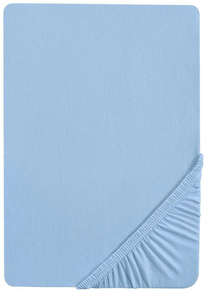 Biberna Napínacia džersejová plachta (90 – 100 x 200 cm, ľadová modrá)  (100227068)