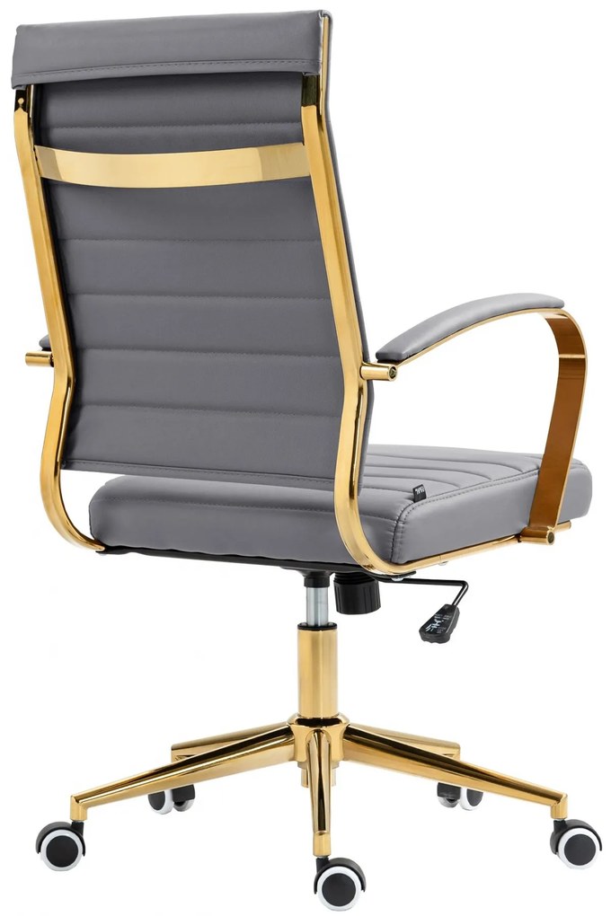 Design-Shop Kancelárska stolička Havanna - koženka - Sivá
