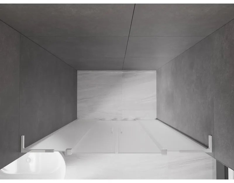 Mexen Velar L Duo, posuvné sprchové dvere do otvoru 160 cm, 8mm sklo námraza, chrómová, 871-160-003-32-01