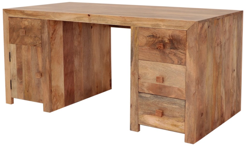 furniture-nabytek.cz - Dřevěný psací stůl z masivního dřeva mango 160x76x80