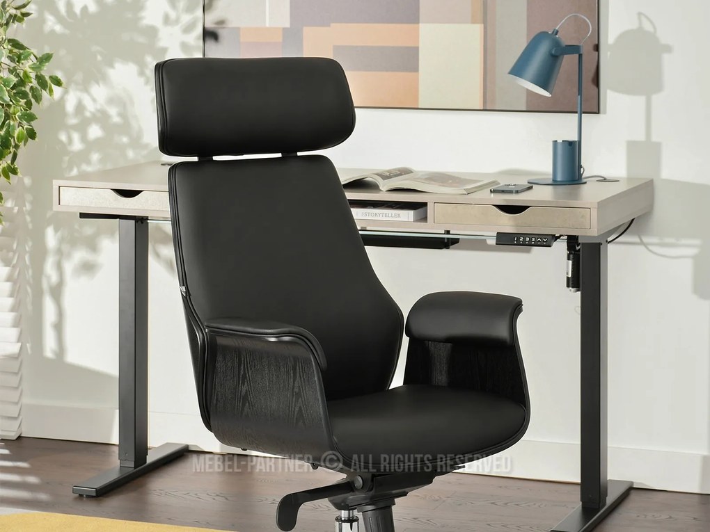 Kreslo Lionel (čierna + chrómová). Akcia -35%. Vlastná spoľahlivá doprava až k Vám domov. 1110517