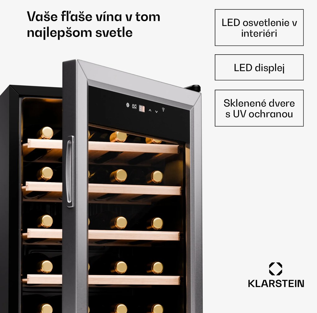 Klarstein Shiraz Premium Smart 24, chladnička na víno