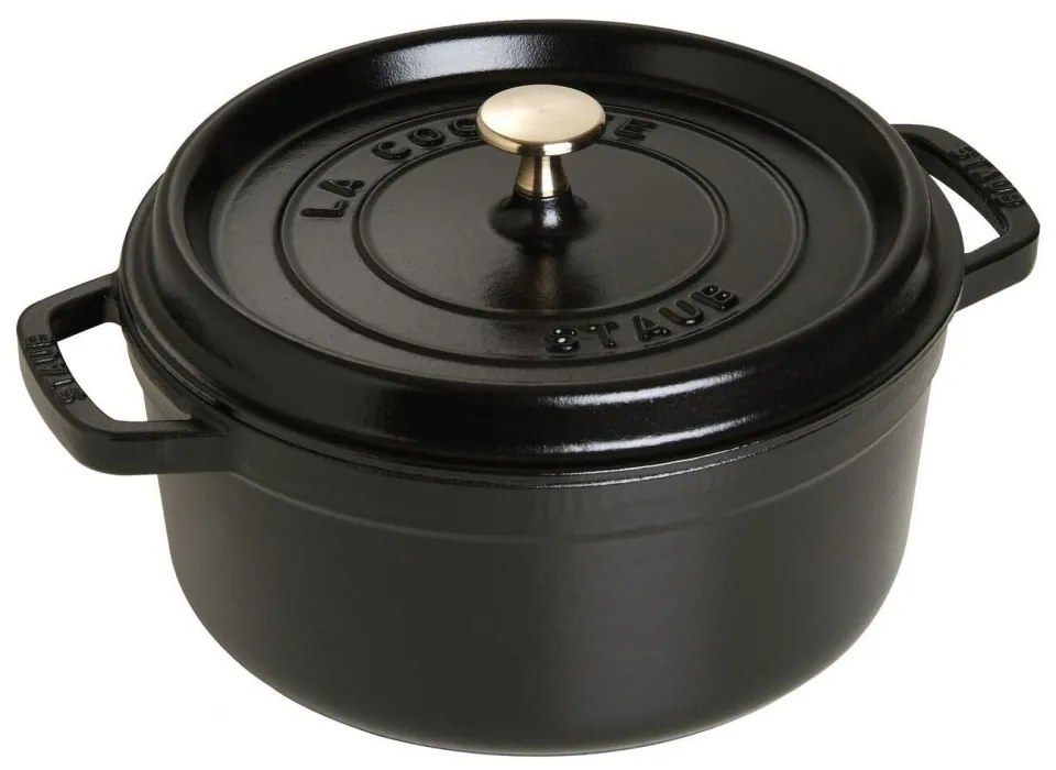 Staub Cocotte hrniec okrúhly 20 cm / 2,2 l čierny, 1102025