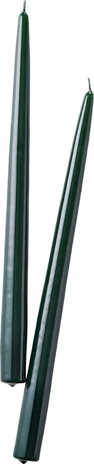 TWIN FLAME Sada sviečok 2 ks 31 cm - tm. zelená