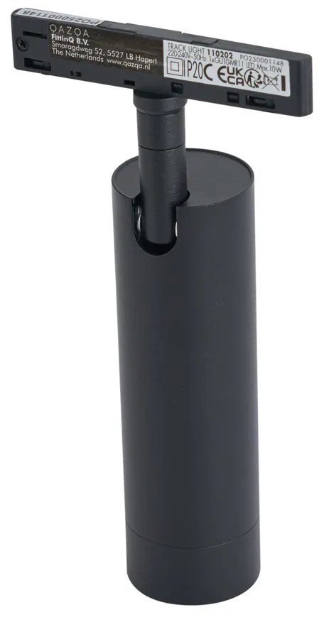 Moderný reflektor čierny pre 1-fázový koľajnicový systém GU10 35mm - Slimline Uzzy