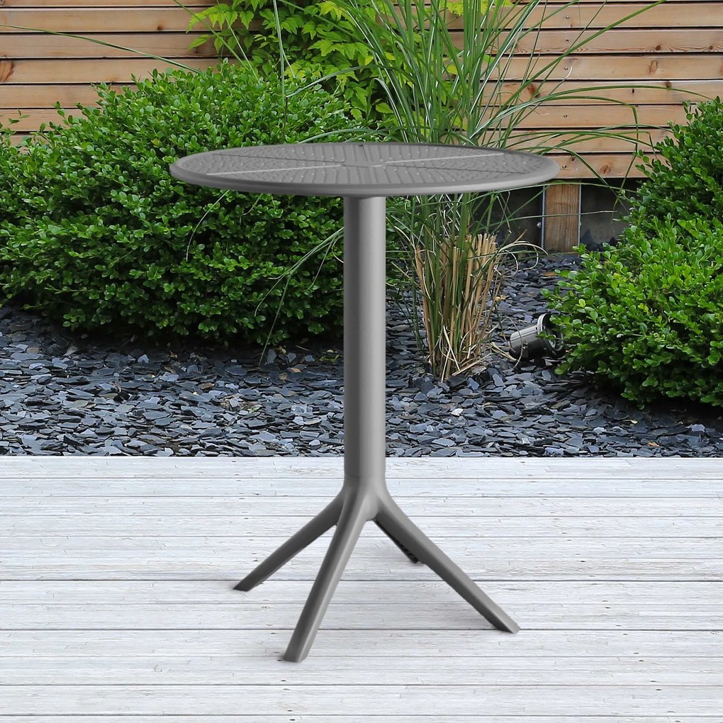 Okrúhly stôl Lacota 60 cm - antracitová
