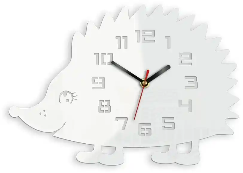ModernClock Nástenné hodiny Ježko biele | BIANO
