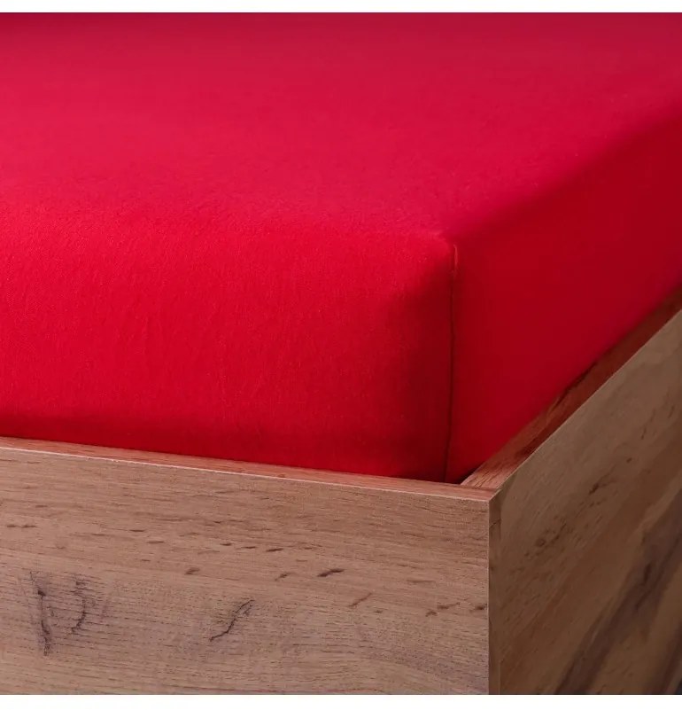 Plachta posteľná červená jersey EMI, Detská plachta 80x160