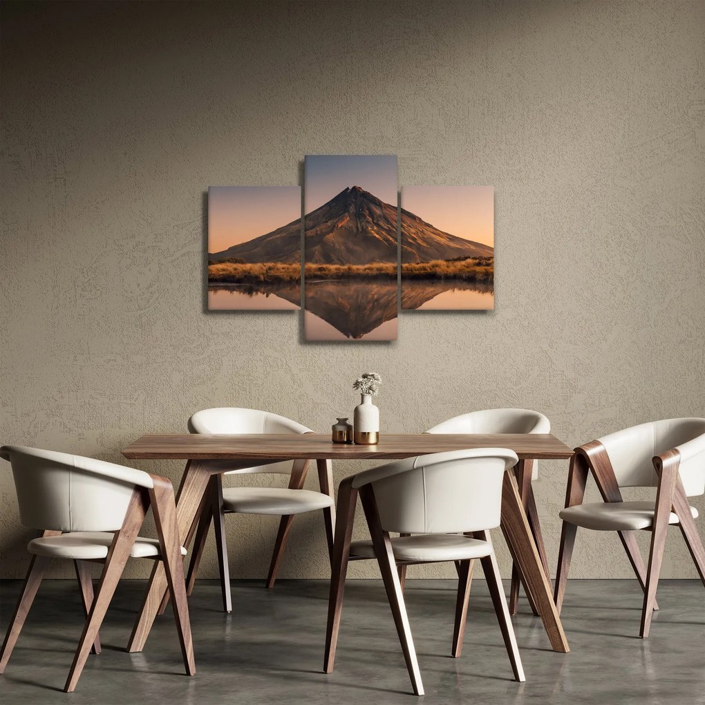 Obraz odrazu hory Taranaki, Nový Zéland (90x60 cm)