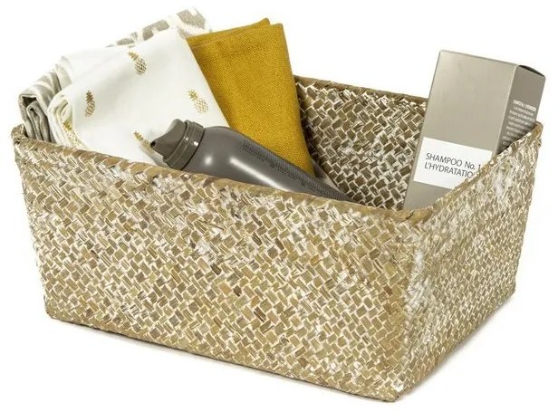 Pletený košík Compactor 30 x 20 x 13 cm, tmavo hnedá