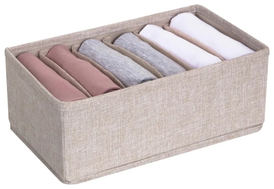 Béžový organizér do zásuvky s priehradkami Bigso Box of Sweden Drawer, 16,5 x 11 cm