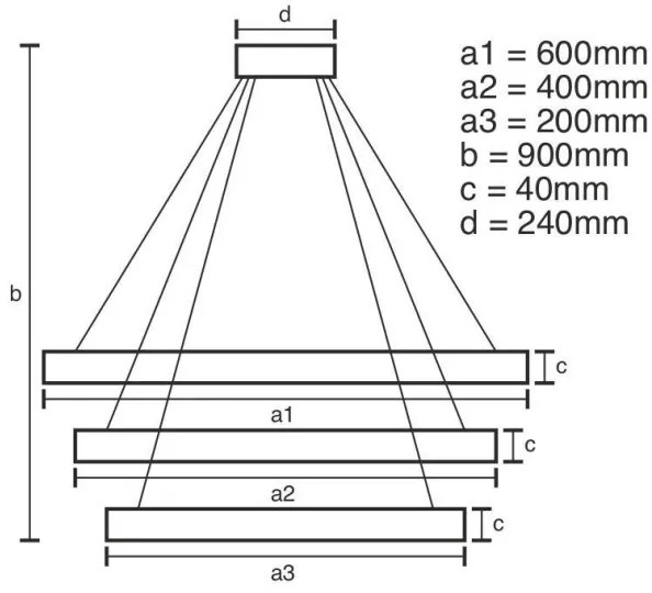 LED Stmievateľný luster na lanku LED/85W/230V 3000-6500K + diaľkové ovládanie
