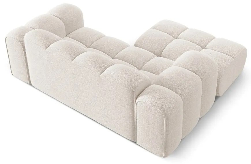 Krémová ženilková rohová pohovka (ľavý roh/s leňoškou) Treno – Cosmopolitan Design