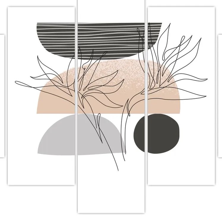 Obraz - Line art kvety N⁰2 (150x105 cm)