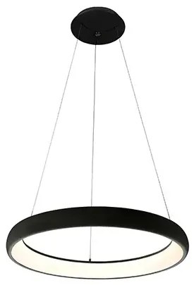 Dizajnový LED luster Antonio 61 Cct čierna + diaľkové ovládanie