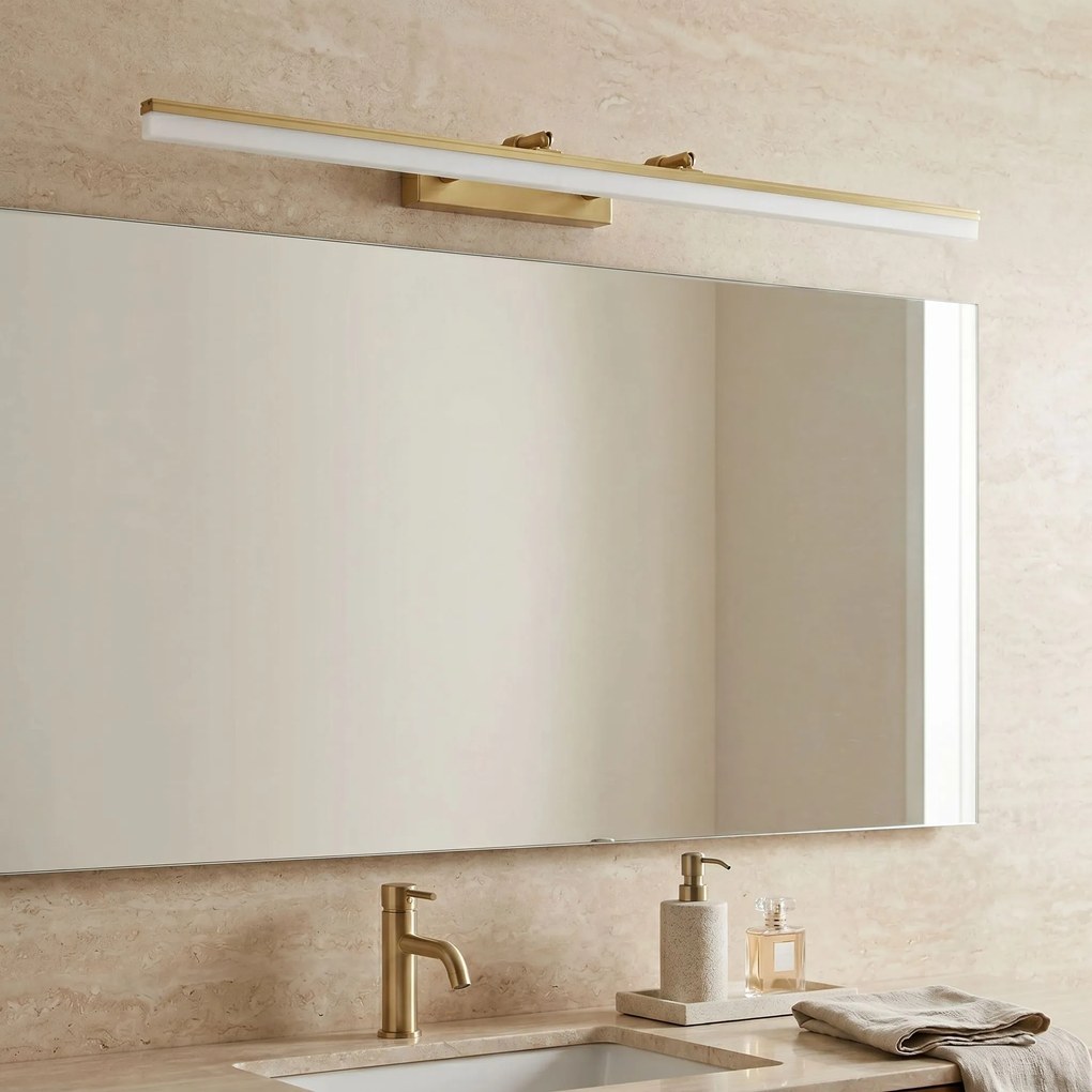 Toolight Toolight, LED nástenné svietidlo, 80cm, 13W, 4000K, 1000lm, APP1877-1W, Brúsené zlato, OSW-66032
