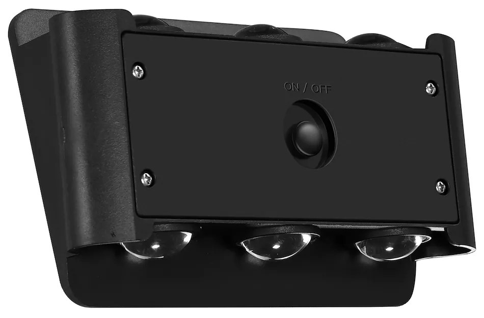 Exteriérové solárne nástenné LED svietidlo Alf1, 1x LED 2w, čierna