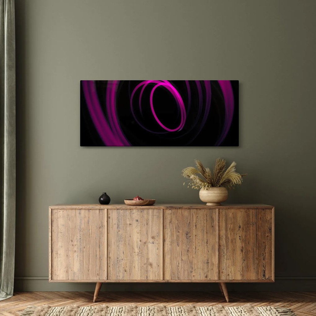 Obraz - fialové čiary (120x50 cm)