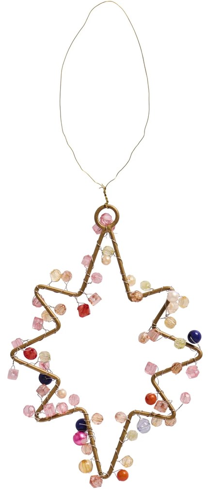 Ib Laursen Korálková ozdoba Coloured Star