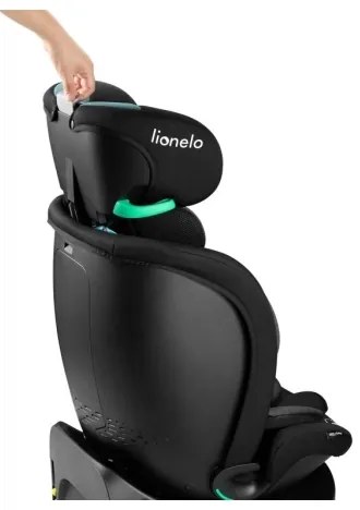 Lionelo - Autosedačka s otočnou základňou NAVY i-Size 40-150 cm čierna/tyrkysová