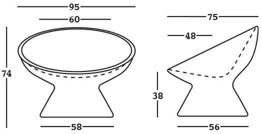 Kreslo Fade s osvetlením, Variant osvetlenia studené svetlo 6500 K