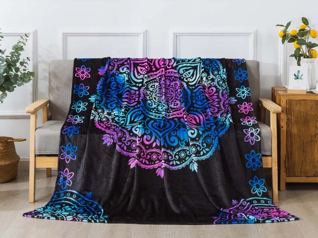 XPOSE® Mikroplyšová deka MANDALA 1 140x200 cm