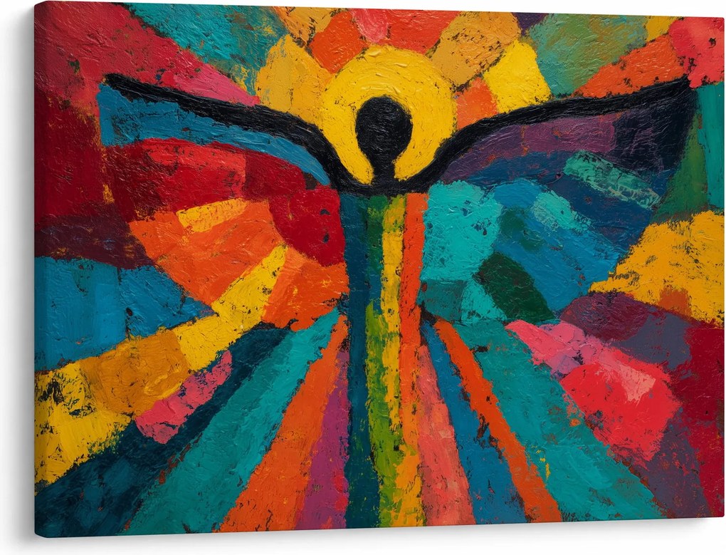 Obraz - Maľovaný anjel (70x50 cm)