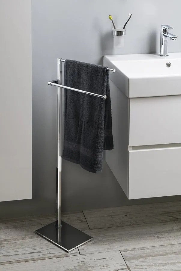 Gedy Gedy, Stojan s držiakom uterákov, hranatý, chróm, 783113