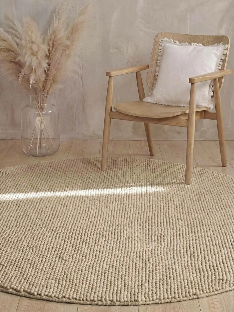 Ted Baker, Kusový koberec Ted Baker Richmond 106366 Light Beige kruh, 200x200, béžová, detská izba